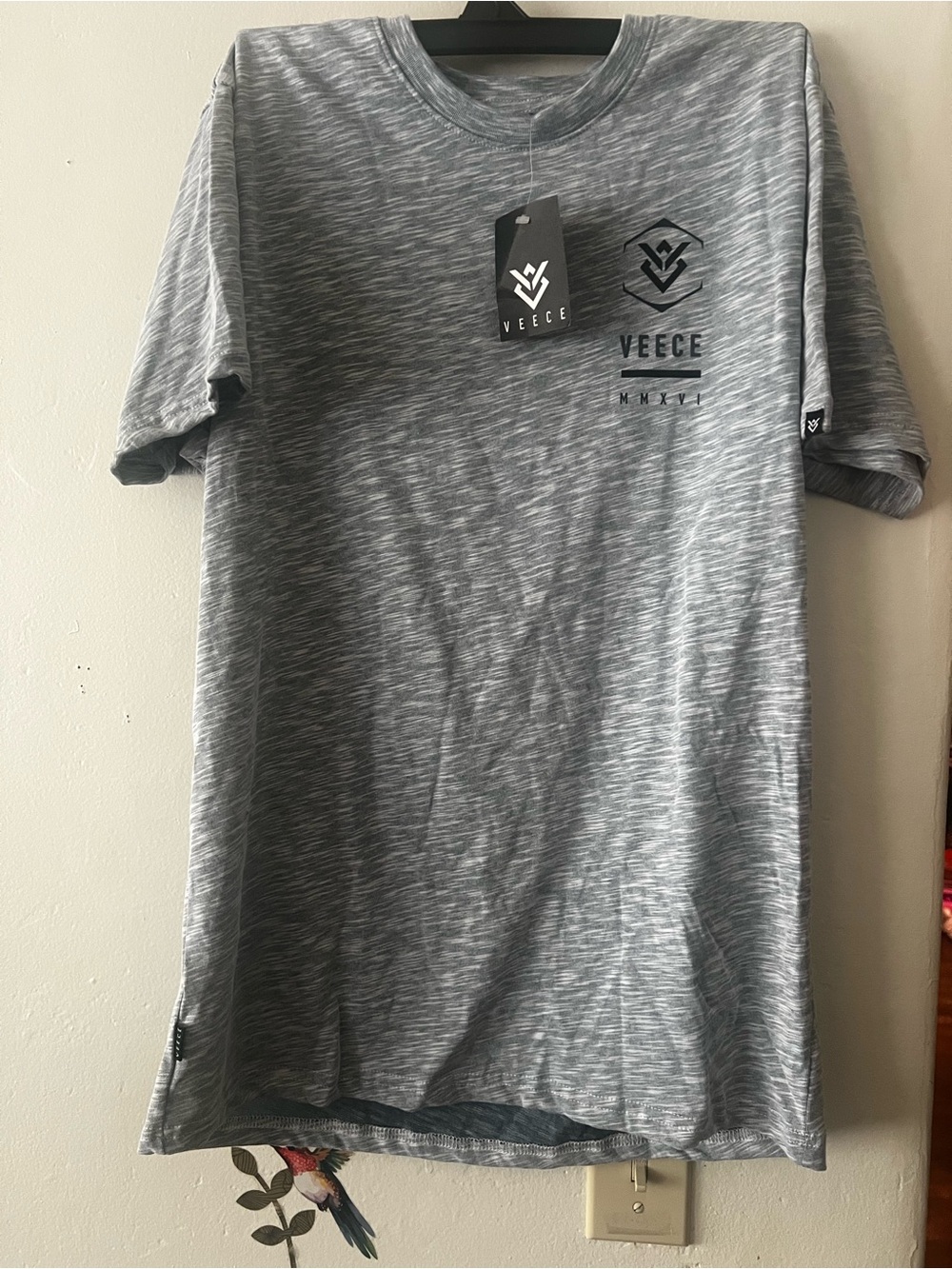 Veece Men's Gray Heather Short Sleeve Crew Tee